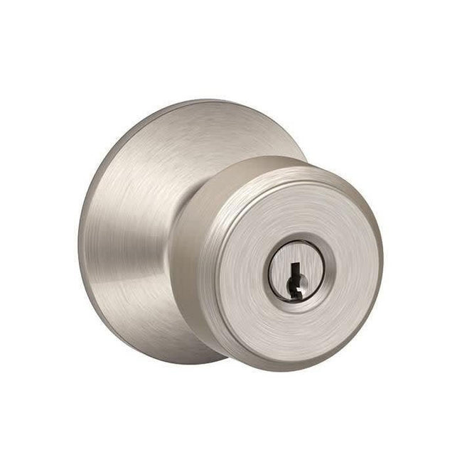 F80BWE619 - Bowery Knob Storeroom Lock - Satin Nickel