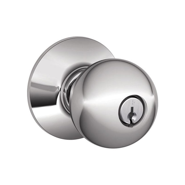 F80ORB625 - Orbit Knob Storeroom Lock - Polished Chrome