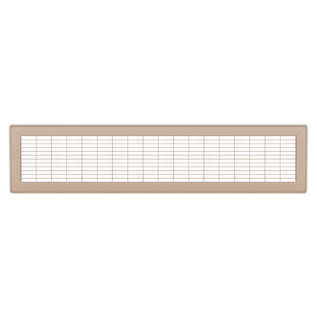 1600 Series - 6" x 30" Heavy Duty Floor Grille with 0 Degree Deflection in Driftwood Tan