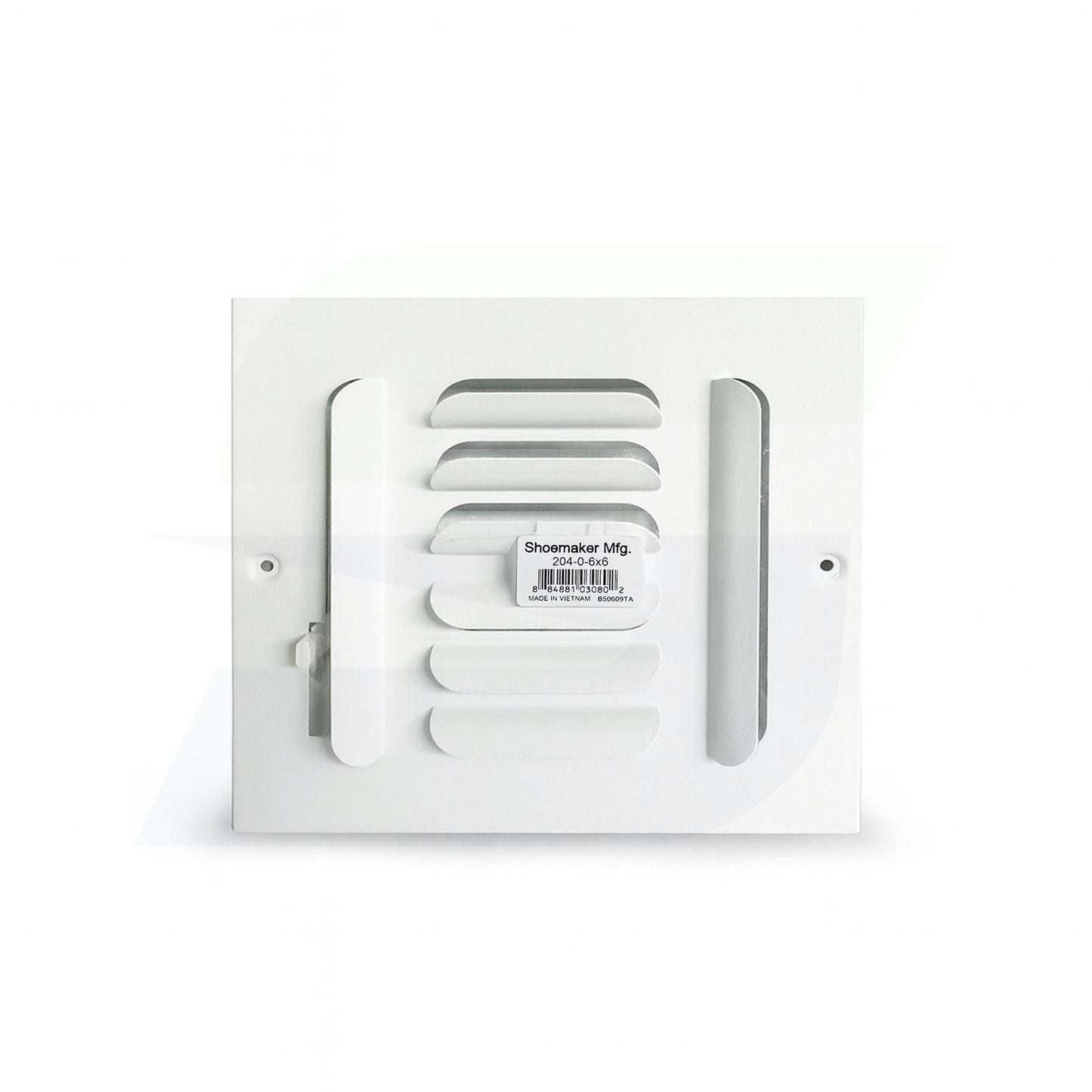 200 Series - 6" x 6" Stamped Curved Blade 4 Way Register in White