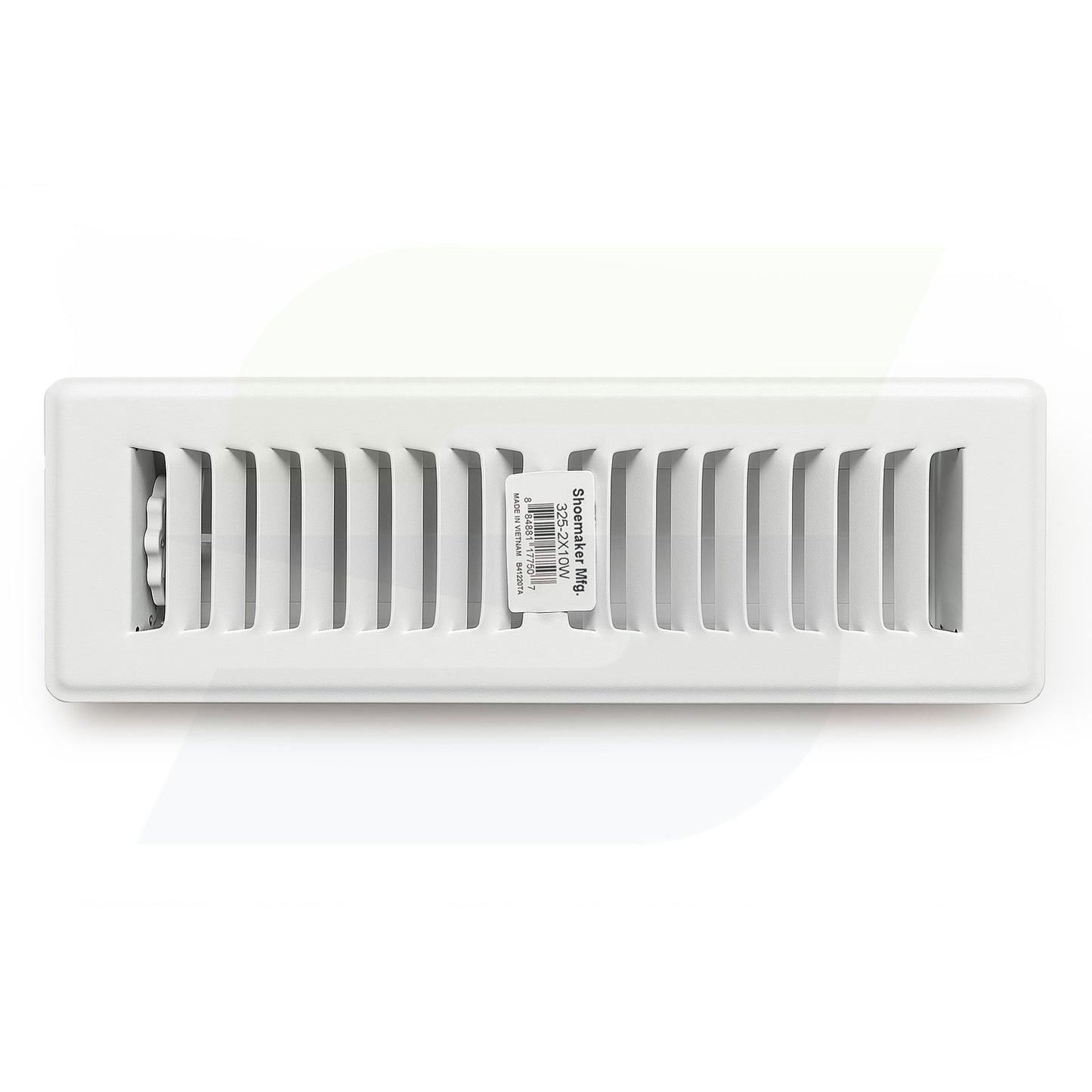 325 Series - 2" x 10" Heavy Gauge Stamped Deluxe Floor Register in White