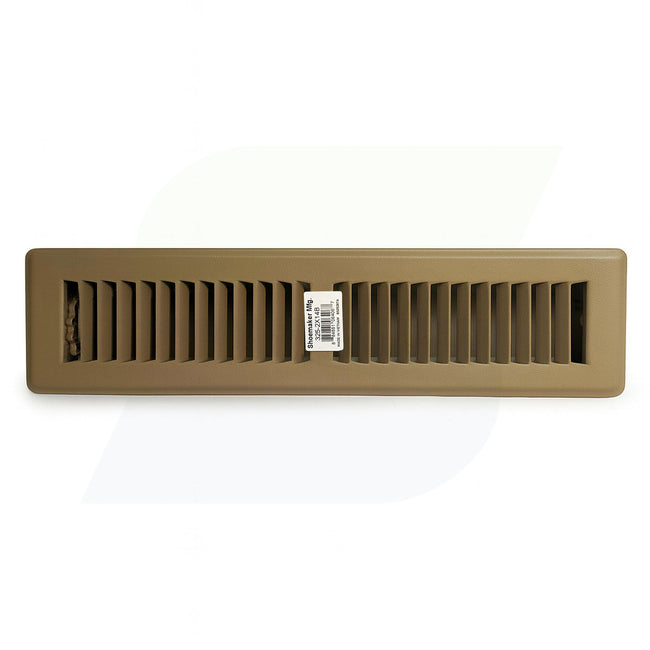 325 Series - 2" x 14" Heavy Gauge Stamped Deluxe Floor Register in Driftwood Tan