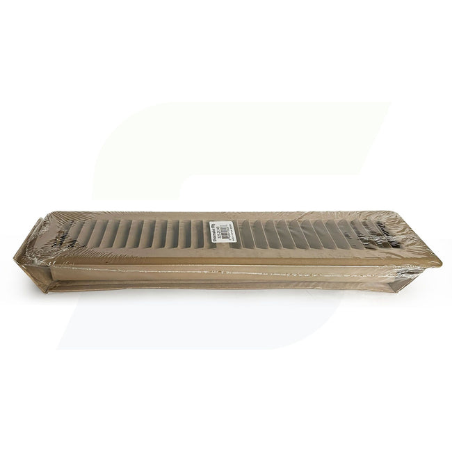 325 Series - 2" x 14" Heavy Gauge Stamped Deluxe Floor Register in Driftwood Tan