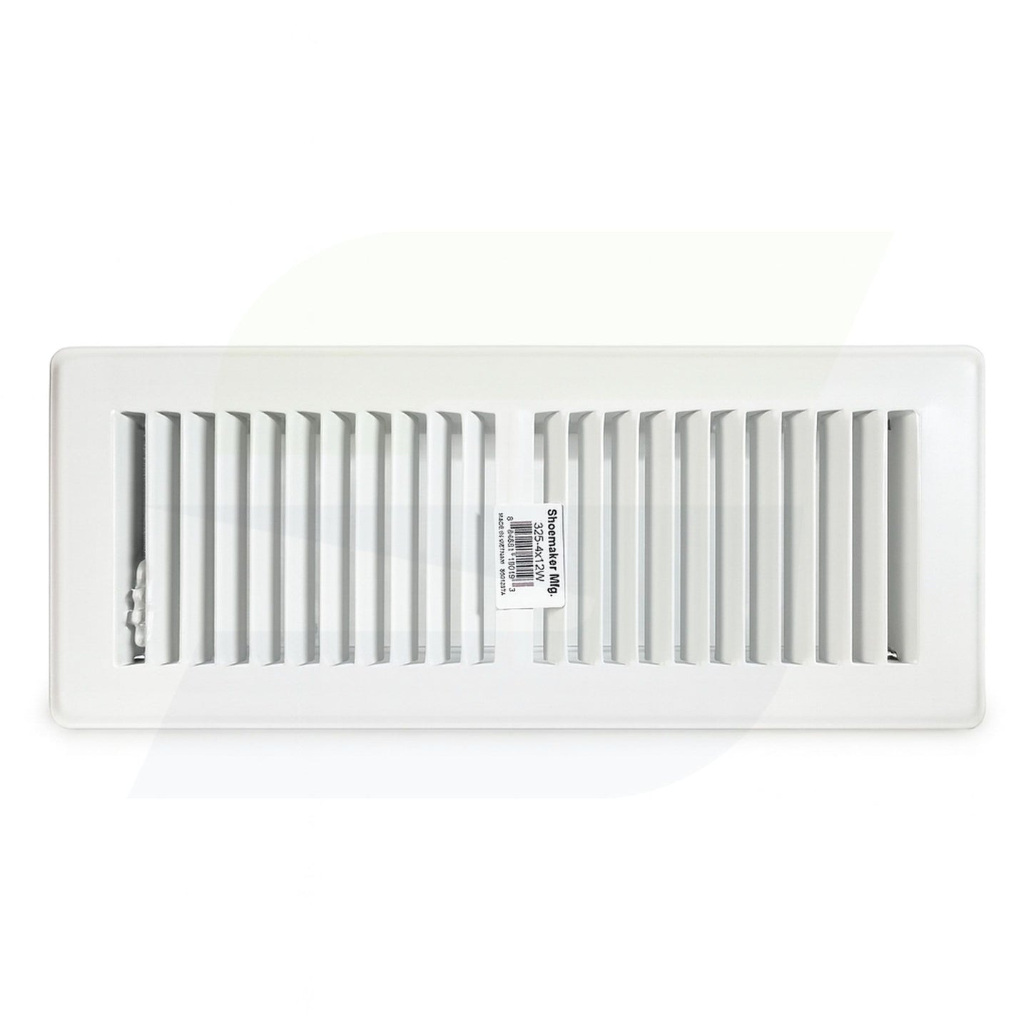 325 Series - 4" x 12" Stamped Perimeter Floor Register in White