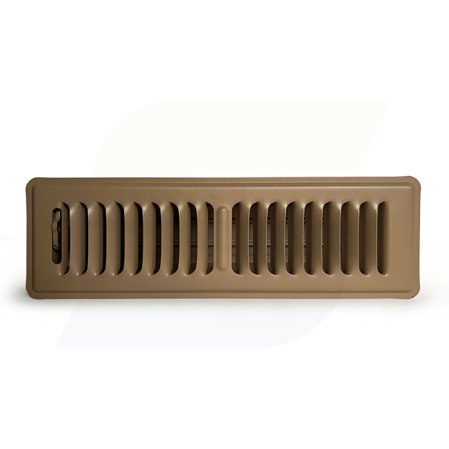 350 Series - 2-1/4" x 10" Heavy Gauge Stamped Deluxe Floor Register in Driftwood Tan