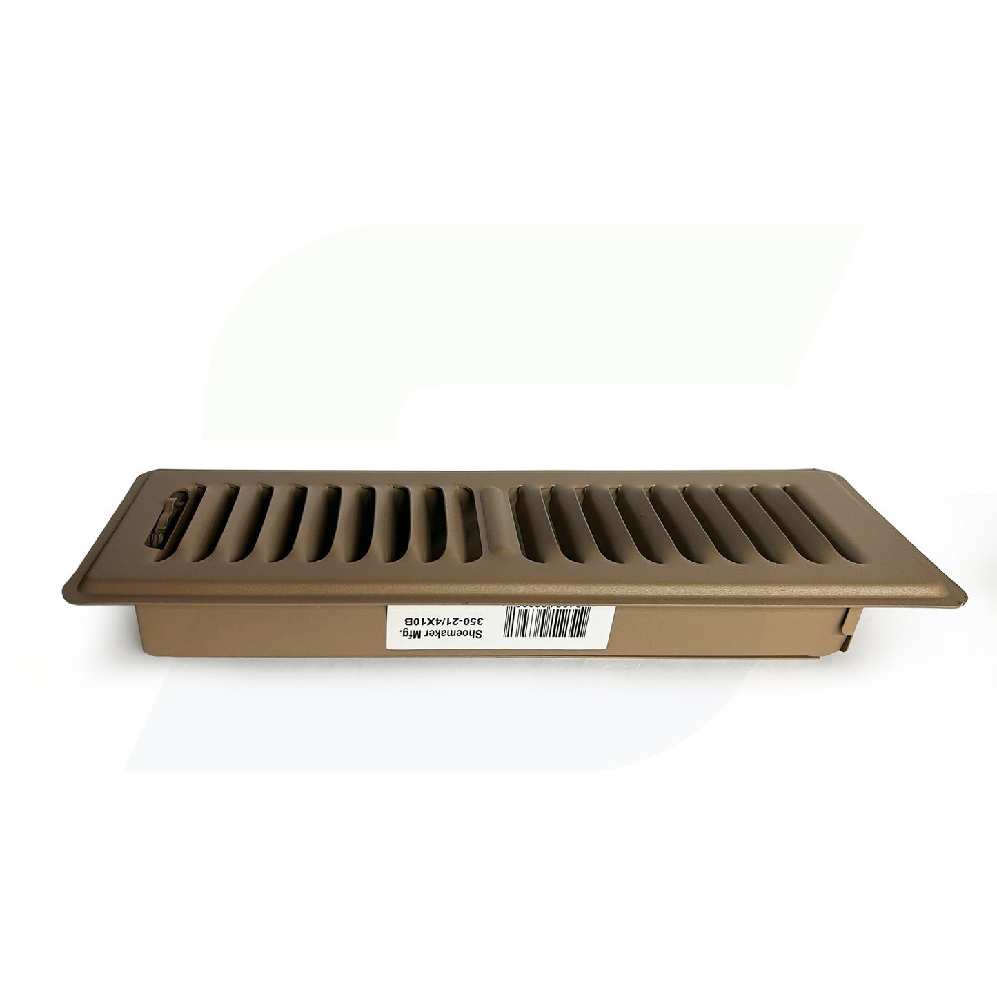 350 Series - 2-1/4" x 10" Heavy Gauge Stamped Deluxe Floor Register in Driftwood Tan