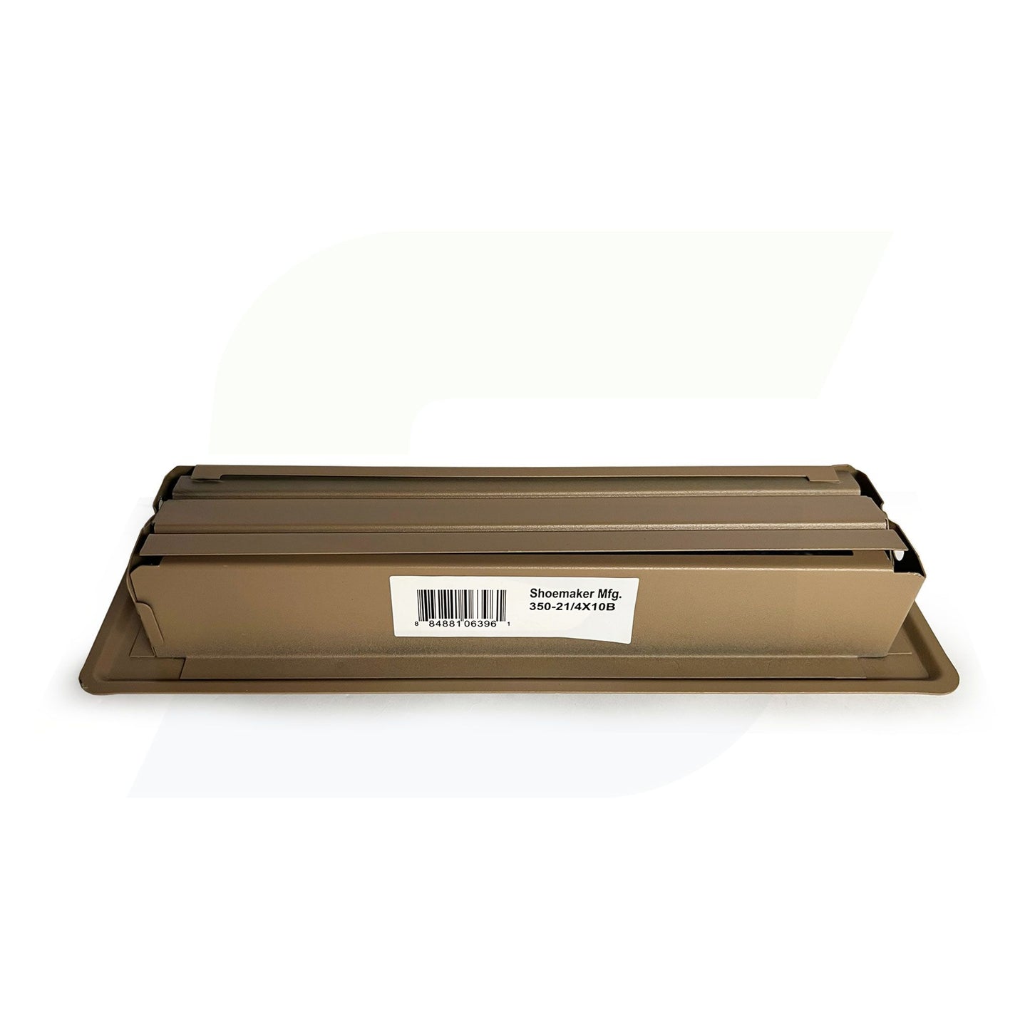350 Series - 2-1/4" x 10" Heavy Gauge Stamped Deluxe Floor Register in Driftwood Tan