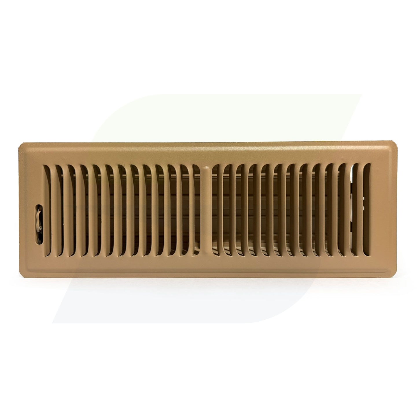 350 Series - 4" x 14" Heavy Gauge Stamped Deluxe Floor Register in Driftwood Tan