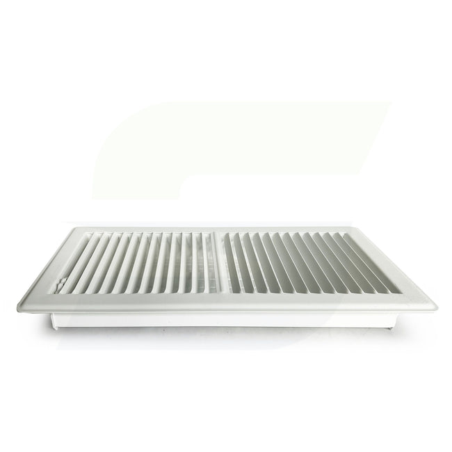 350 Series - 6" x 14" Heavy Gauge Stamped Deluxe Floor Register in White