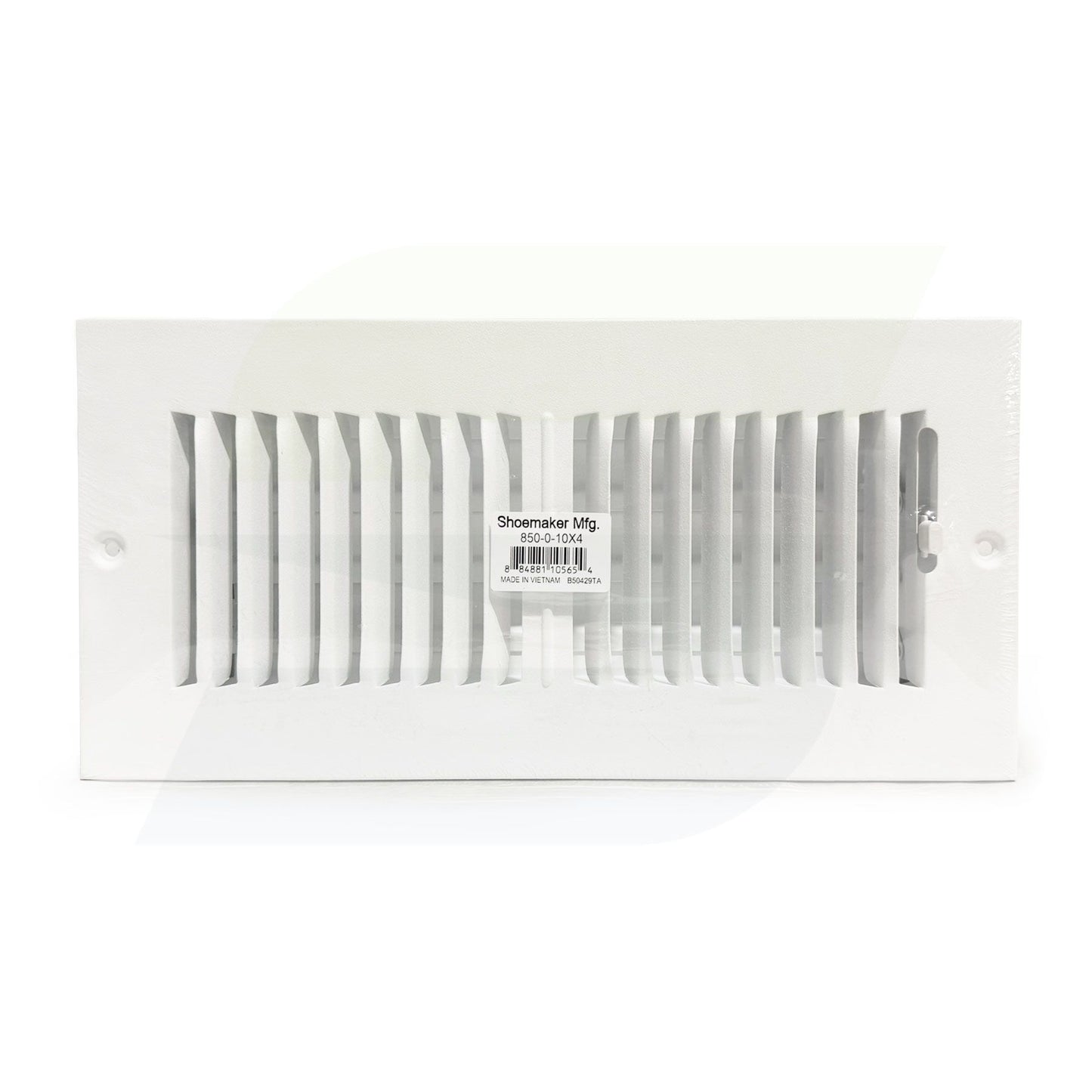 850 Series - 10" x 4" 2-Way Stamped Register for Ceilings / Walls in Soft White