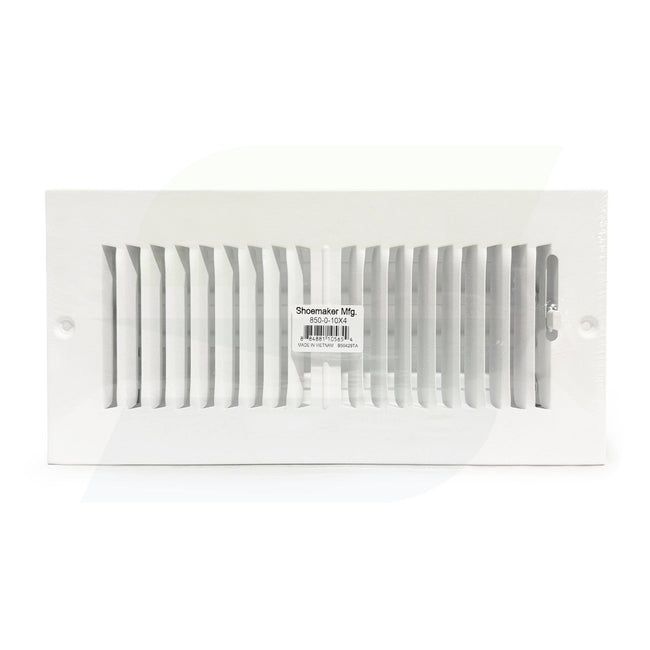 850 Series - 10" x 4" 2-Way Stamped Register for Ceilings / Walls in Soft White