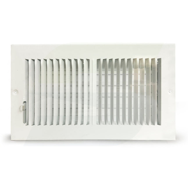 850 Series - 12" x 6" 2-Way Stamped Register for Ceilings / Walls in Soft White
