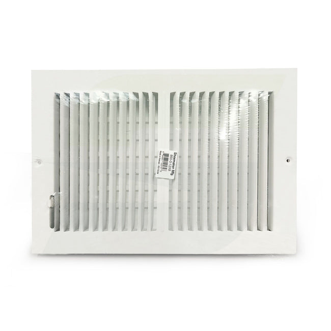 850 Series - 12" x 8" 2-Way Stamped Register for Ceilings / Walls in Soft White