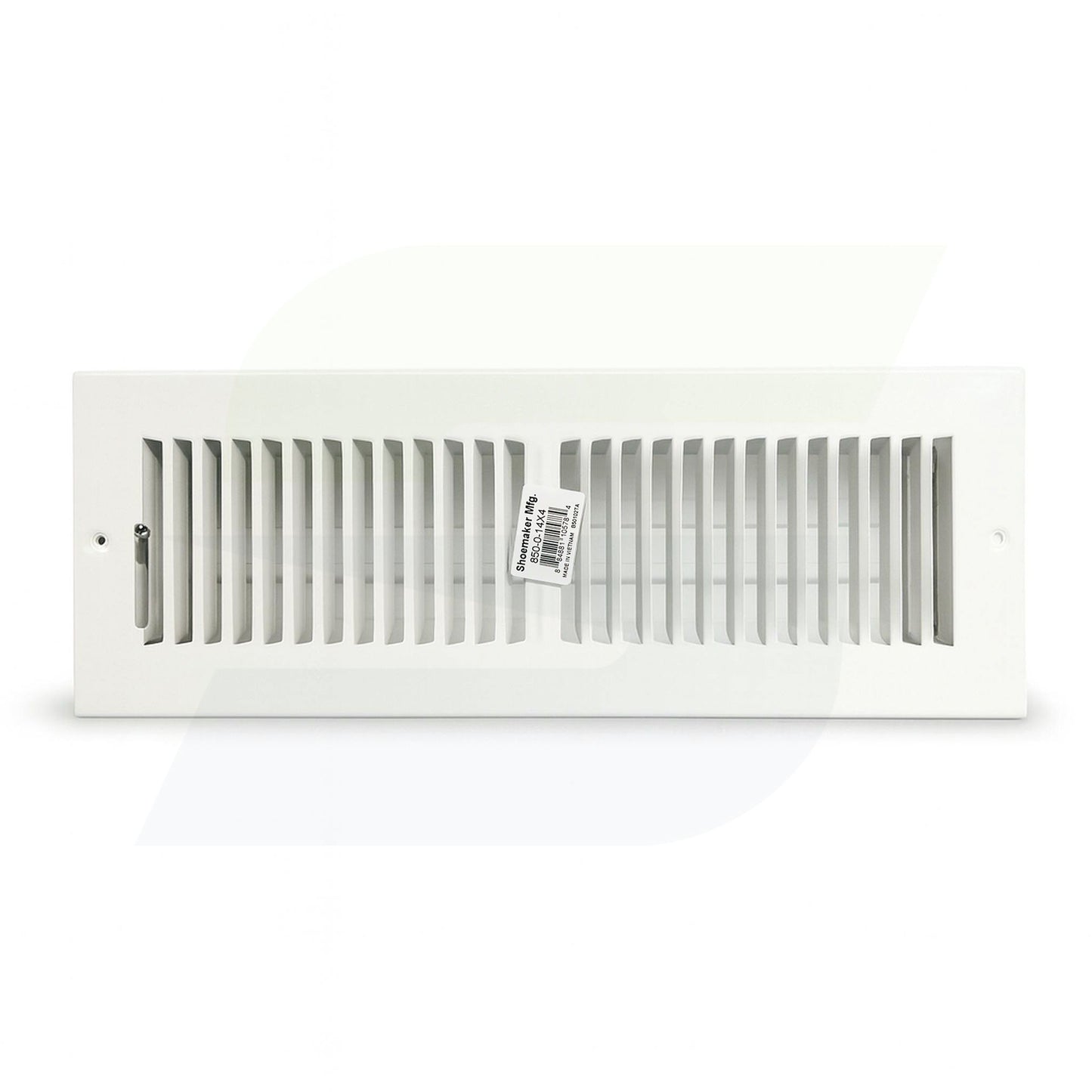 850 Series - 14" x 4" 2-Way Stamped Register for Ceilings / Walls in Soft White