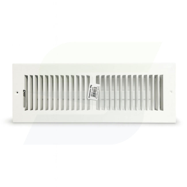 850 Series - 14" x 4" 2-Way Stamped Register for Ceilings / Walls in Soft White