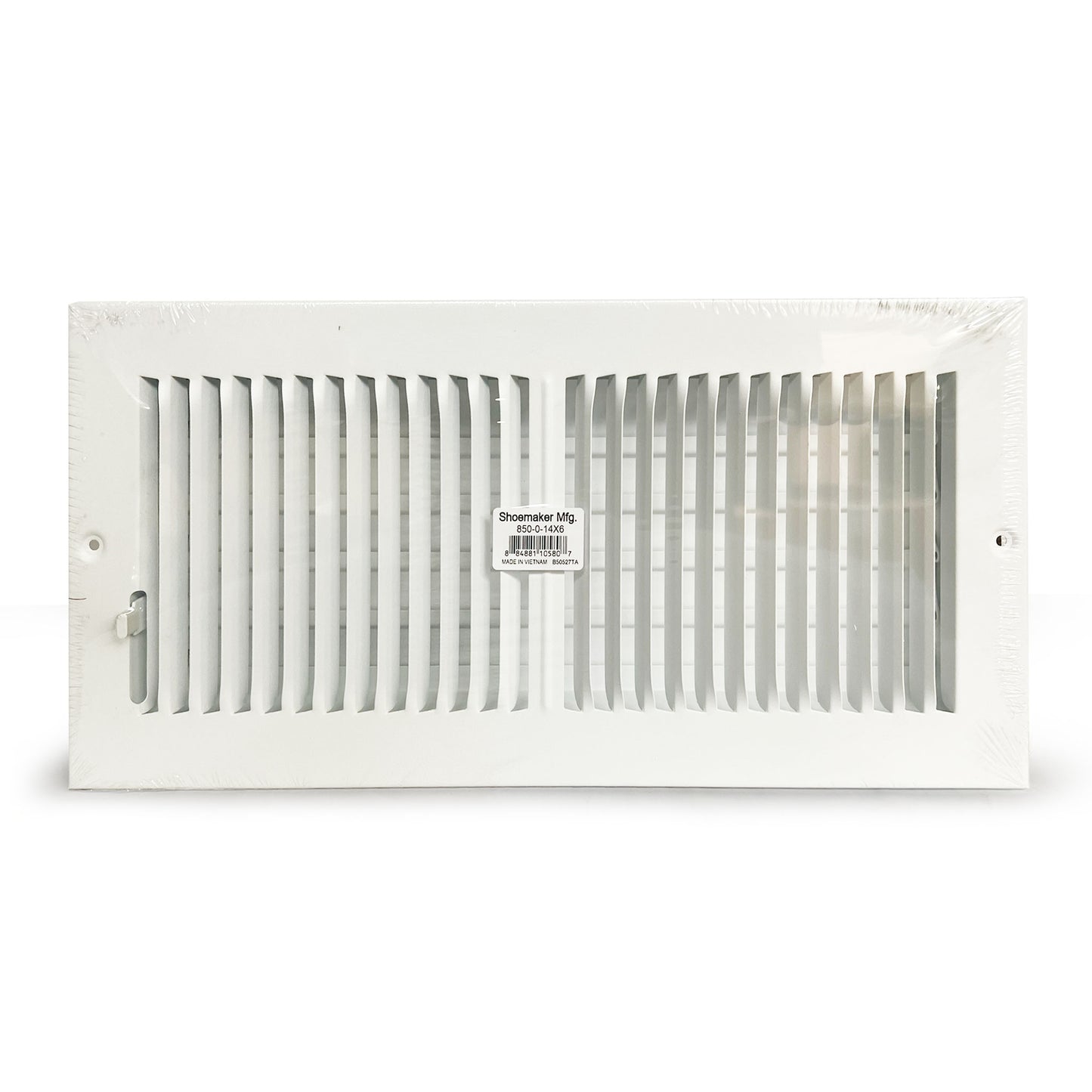 850 Series - 14" x 6" 2-Way Stamped Register for Ceilings / Walls in Soft White