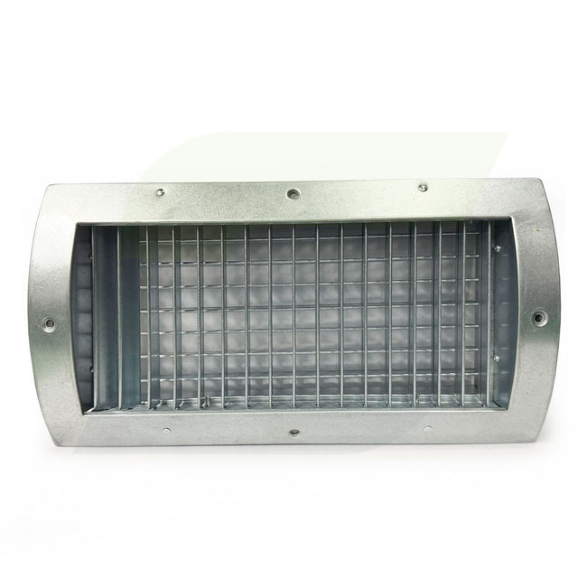 RS34 Series - 12" x 6" Radius Spiral Double Deflection Pipe Grille 14" Diameter