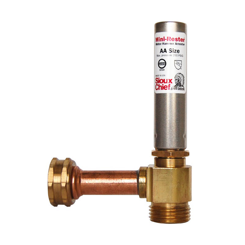 Sioux Chief 660-H - Mini-Rester Water Hammer Arrestor - 3/4" F Swivel Hose Thread x 3/4" M Hose Thre