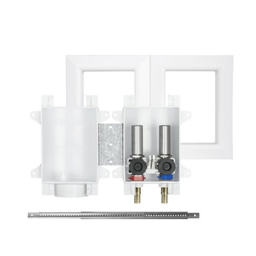 696-2313XF - Ox Box Washing Machine Outlet Box w/ Water Hammer Arrestor - 1/2" Male PEX