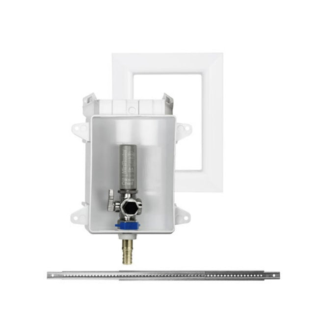 696-G1010XF - Ox Box Ice Maker Outlet Box w/ Water Hammer Arrestor - 1/2" PEX Crimp Connection
