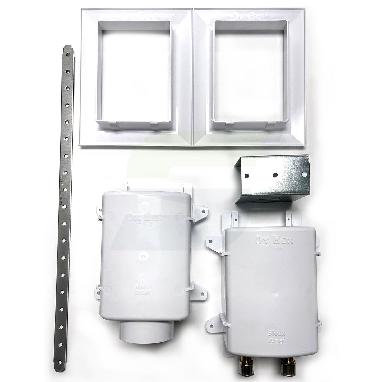 696-G2313VF - Ox Box Washing Machine Outlet Box w/ Water Hammer Arrestor - 1/2" Viega PEX