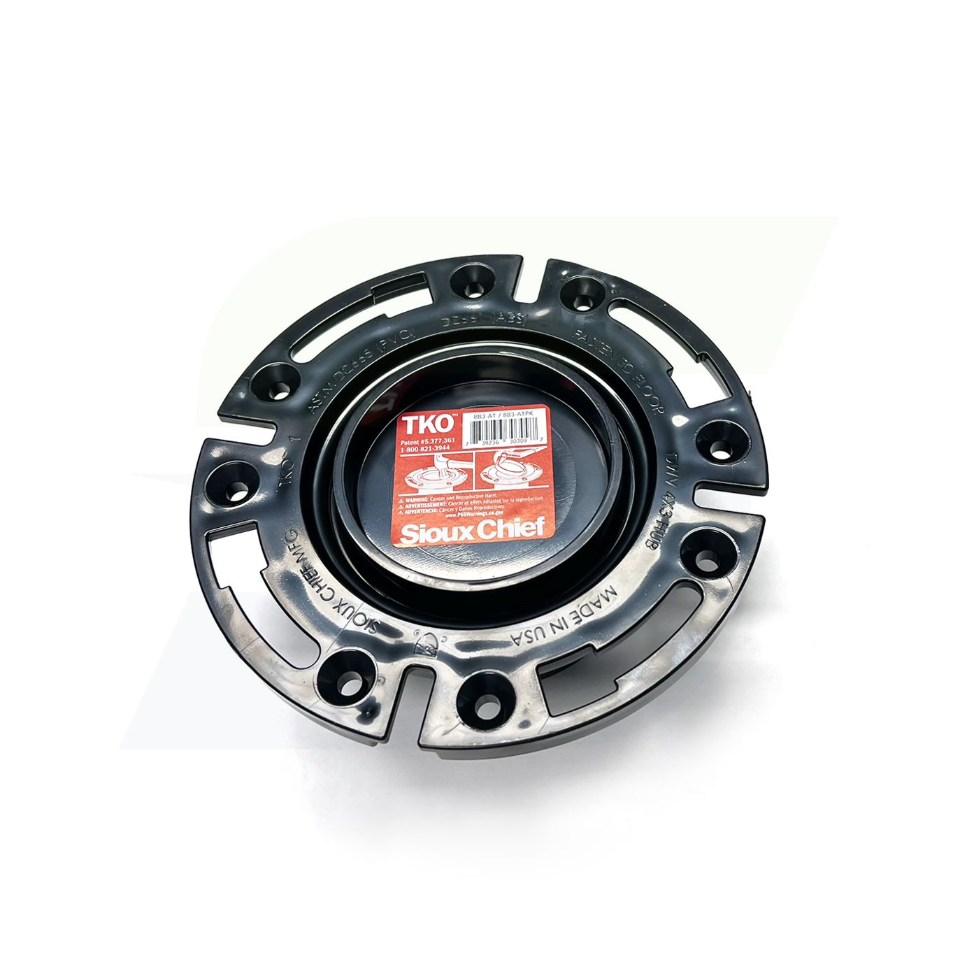 Sioux Chief 883-AT - Total Knockout Closet Flange w/ One-Piece Plastic Ring