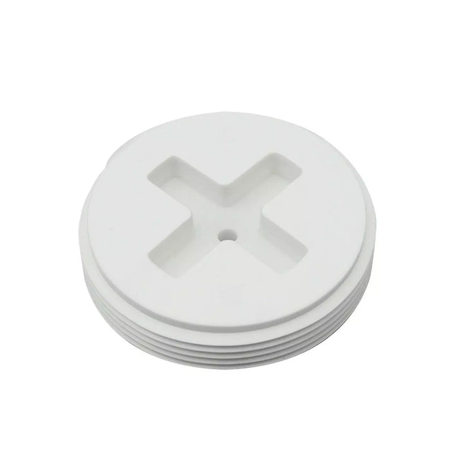 878-030 - 3" Slotted White Polypropylene Cleanout Plug Less Threaded Insert
