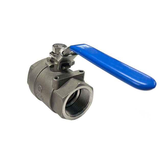 1-1/4" 316 Stainless Steel Full Port Ball Valve - Threaded