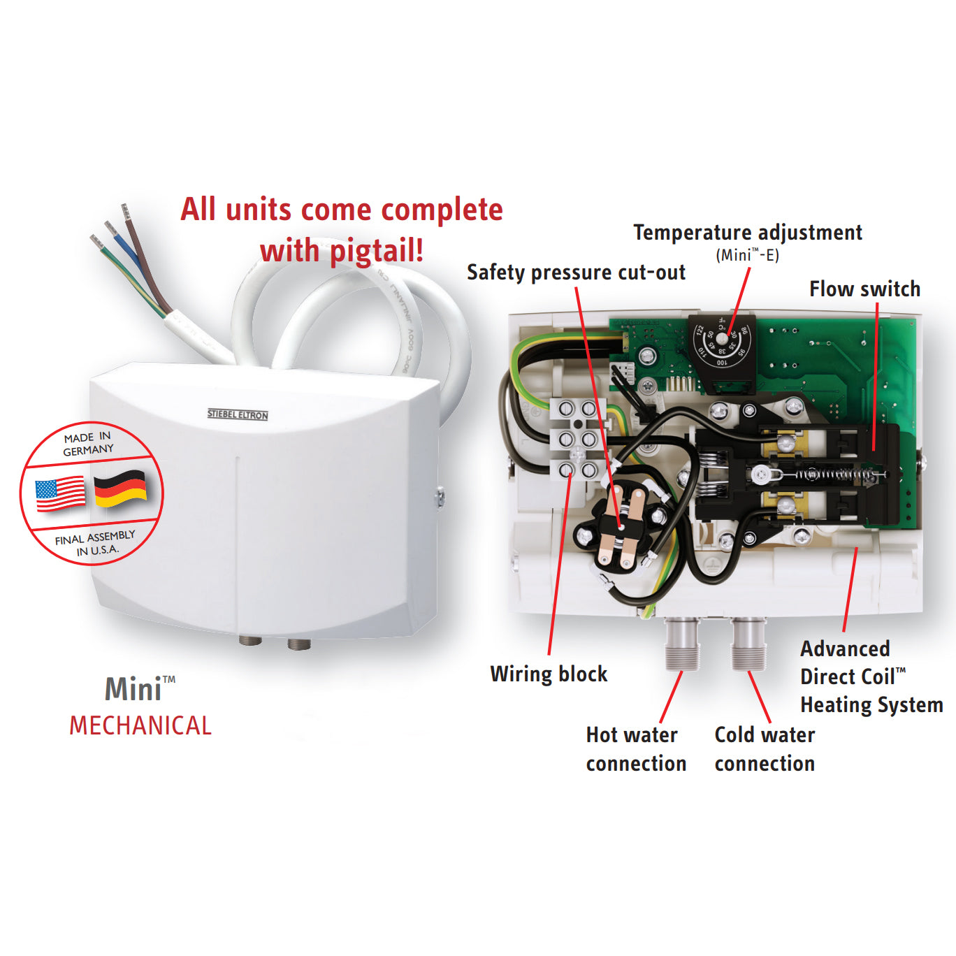 222039 - Mini 4-2 Point-Of-Use Tankless Water Heater for Handwashing - 240V