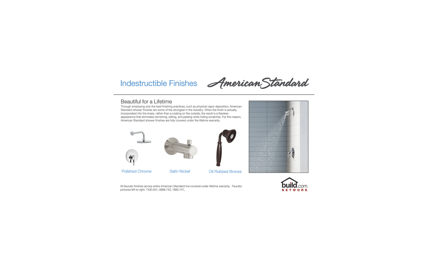 T212730.295 - Hampton Shower Trim Package with Single Function Shower Head