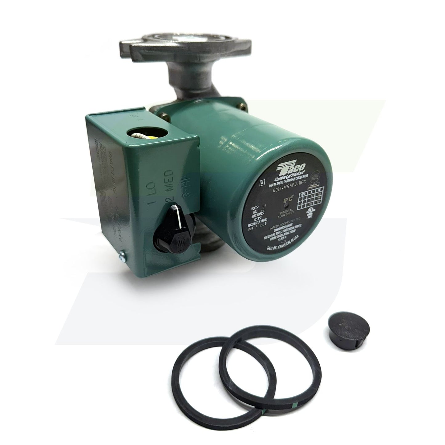 0015-MSSF3-1IFC - 3-Speed Cartridge Circulator - Stainless Steel - Rotated Flanges