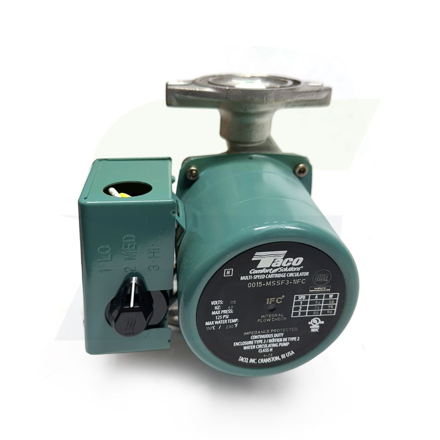 0015-MSSF3-1IFC - 3-Speed Cartridge Circulator - Stainless Steel - Rotated Flanges