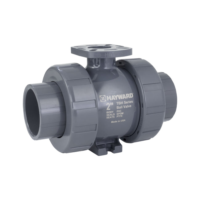 2" CPVC TBH Series Ball Valve Socket - Actuation Ready - FPM Seals