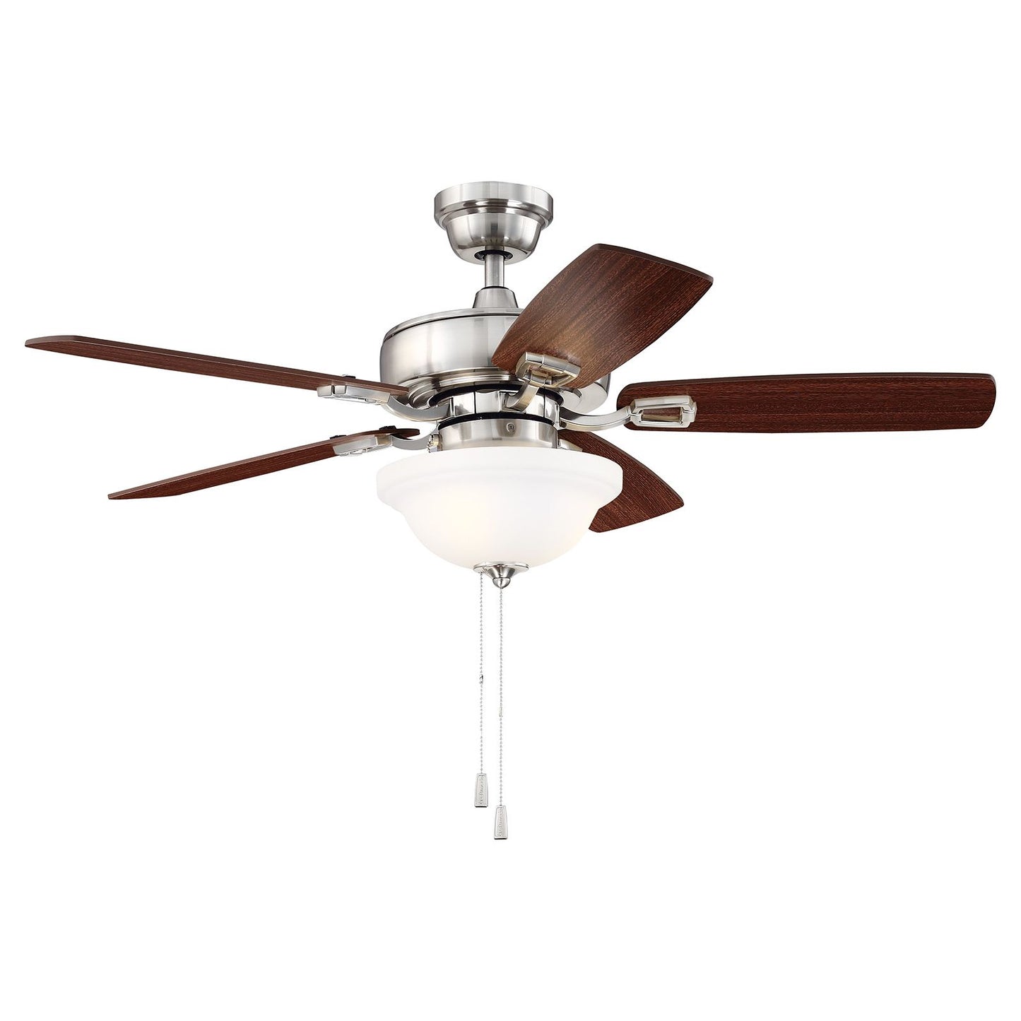 TCE42BNK5C1 - Twist N Click 42" 5 Blade Ceiling Fan with Light Kit - Pull Chain - Brushed Polished N