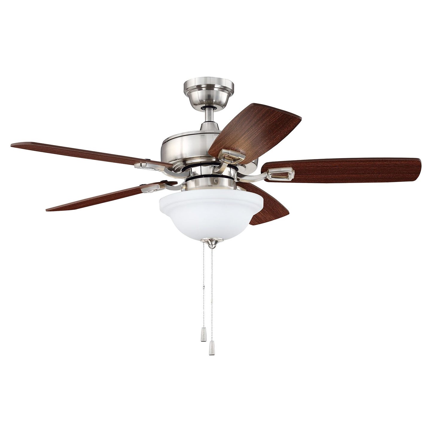 TCE42BNK5C1 - Twist N Click 42" 5 Blade Ceiling Fan with Light Kit - Pull Chain - Brushed Polished N