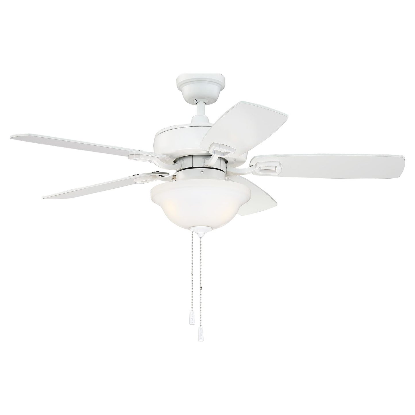 TCE42W5C1 - Twist N Click 42" 5 Blade Ceiling Fan with Light Kit - Pull Chain - White