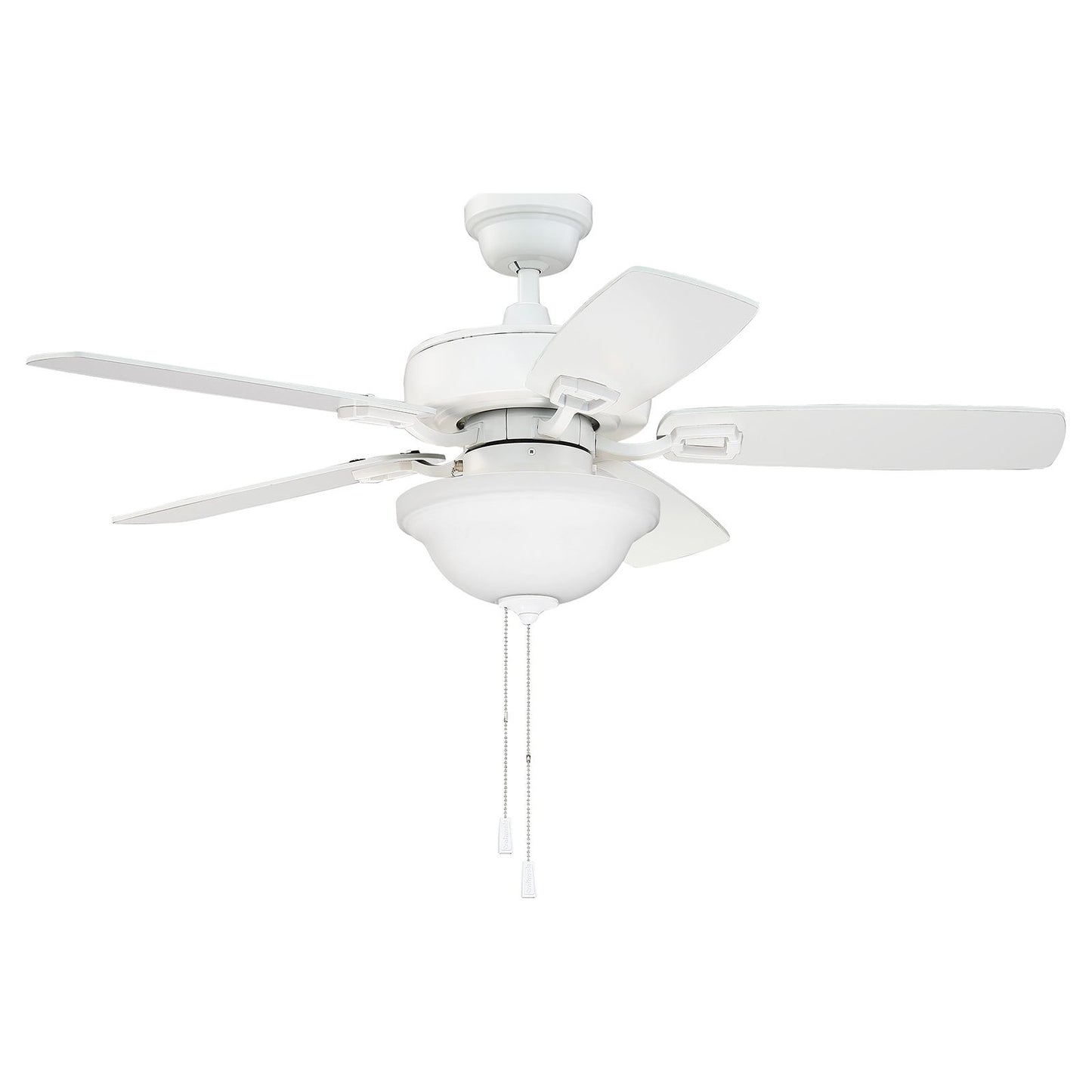 TCE42W5C1 - Twist N Click 42" 5 Blade Ceiling Fan with Light Kit - Pull Chain - White