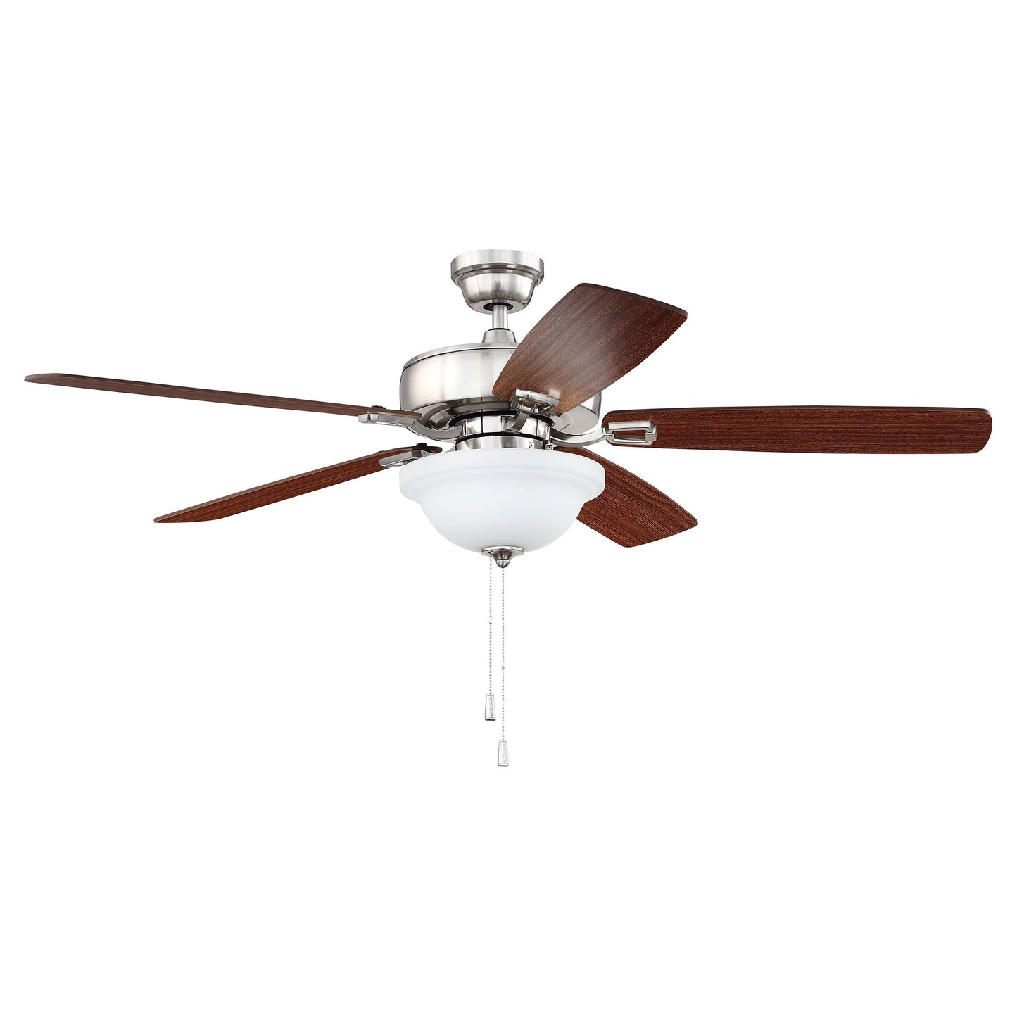 TCE52BNK5C1 - Twist N Click 52" 5 Blade Ceiling Fan with Light Kit - Pull Chain - Brushed Polished N