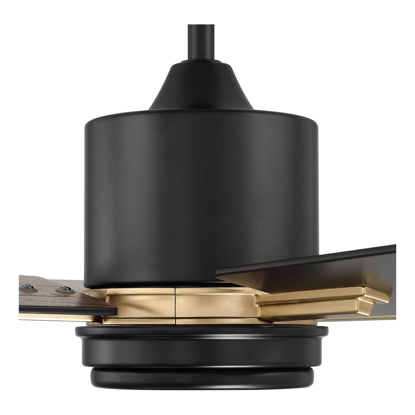 TEA52FBSB4 - Teana 52" 4 Blade Ceiling Fan with Light Kit - Wall Control - Flat Black / Satin Brass