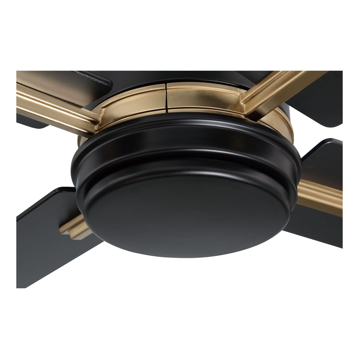 TEA52FBSB4 - Teana 52" 4 Blade Ceiling Fan with Light Kit - Wall Control - Flat Black / Satin Brass