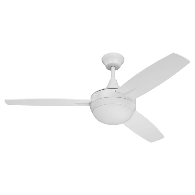 TG48W3 - Targas 48" 3 Blade Ceiling Fan with Light Kit - Wall Control - White