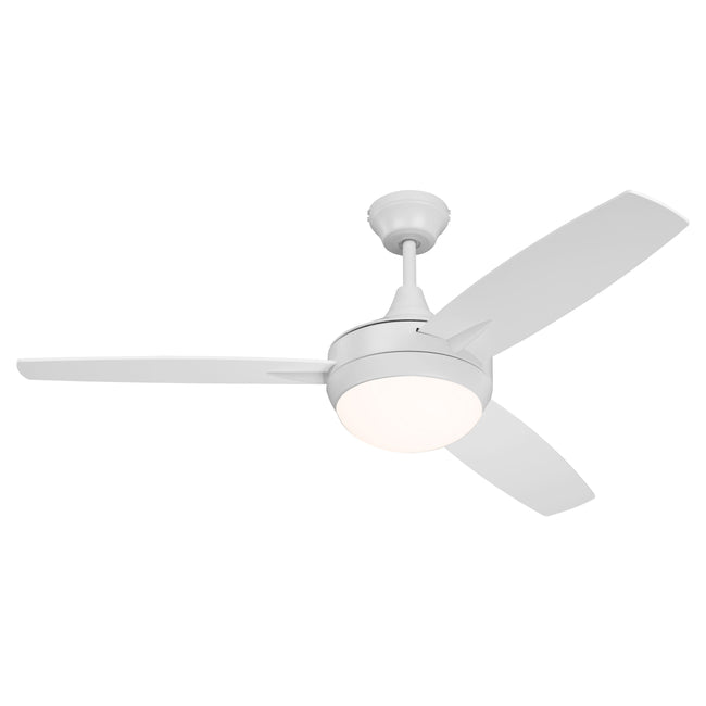 TG48W3 - Targas 48" 3 Blade Ceiling Fan with Light Kit - Wall Control - White