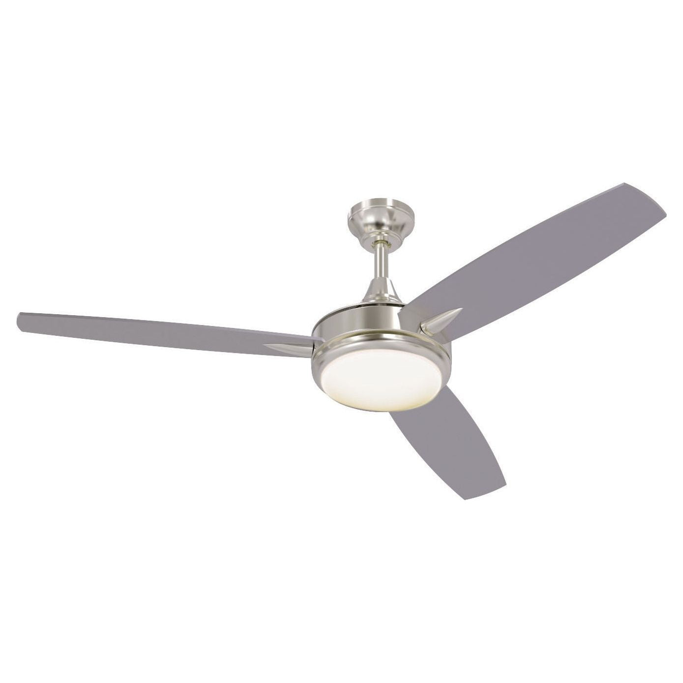 TG52BNK3-52BN - Targas 52" 3 Blade Ceiling Fan with Light Kit - Brushed Polished Nickel