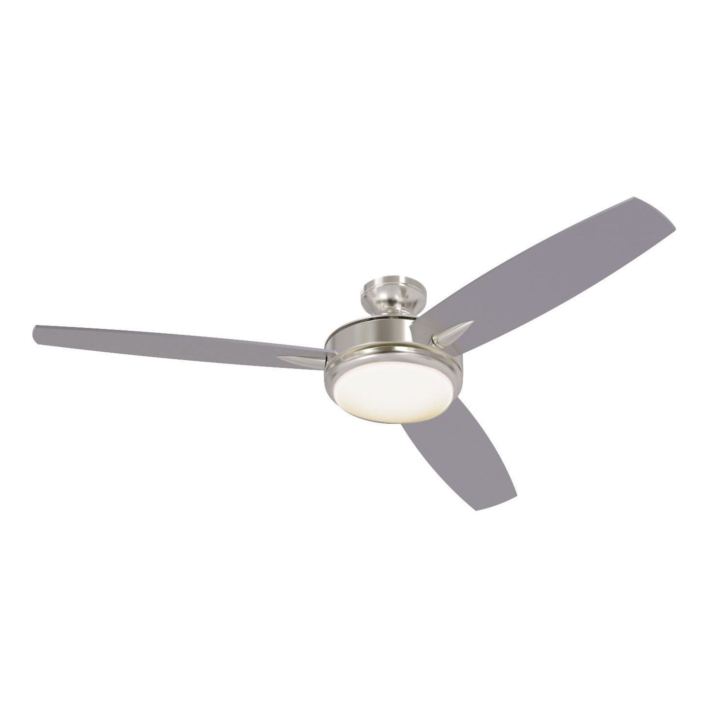 TG52BNK3-52BN - Targas 52" 3 Blade Ceiling Fan with Light Kit - Brushed Polished Nickel