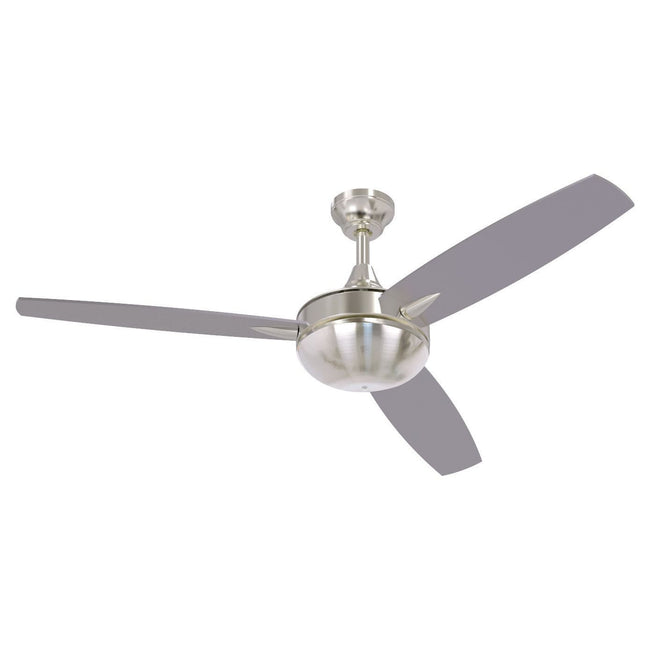 TG52BNK3-52BN - Targas 52" 3 Blade Ceiling Fan with Light Kit - Brushed Polished Nickel