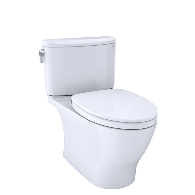 MS442124CUFG#01 - Nexus 1G Two-Piece Elongated 1.0 GPF Universal Height Toilet with CEFIONTECT and SS124 SoftClose Seat, WASHLET+ Ready- Cotton White