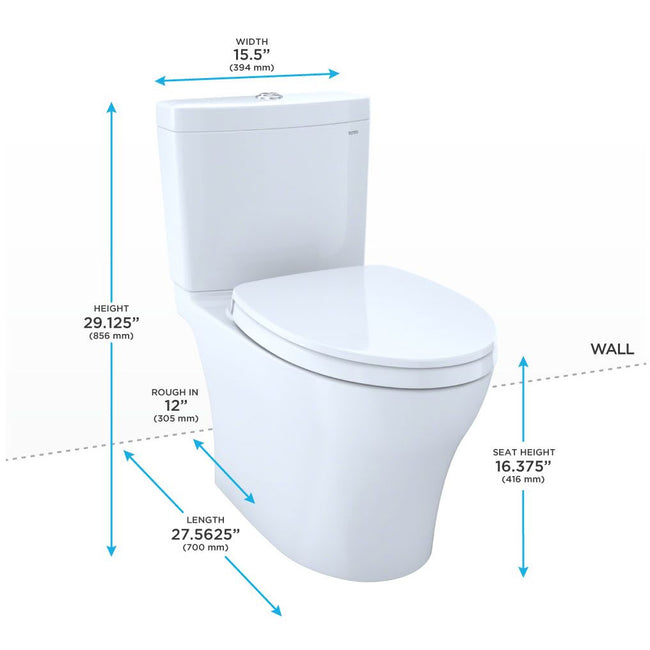 MS446124CEMN#51 - Aquia IV 0.9 / 1.28 GPF Dual Flush Two Piece Elongated Toilet - Seat Included