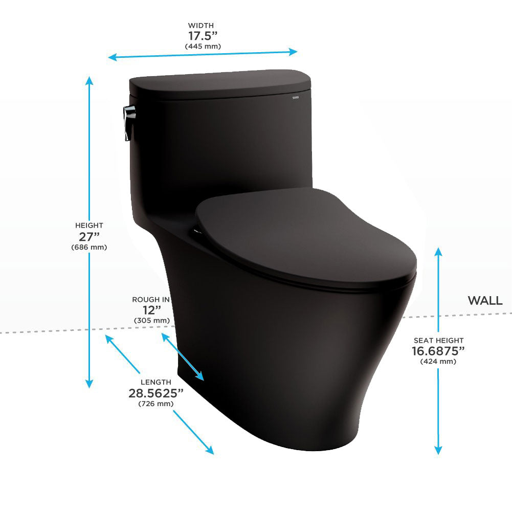 MS642234CEFG#MBL - Nexus One-Piece 1.28 GPF Toilet - Matte Black