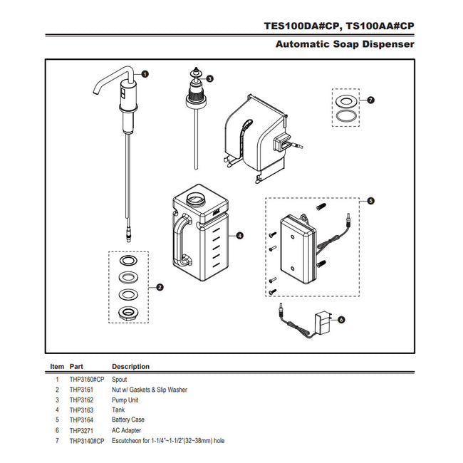 THP3164 - Battery Case for Automatic Soap Dispenser