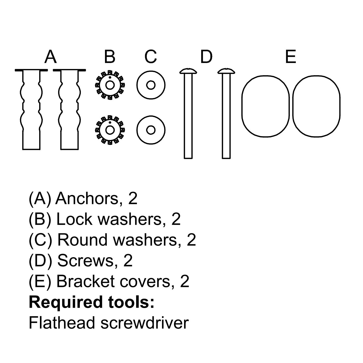 THU743#01-A - Top Mounting Hardware Kit for SS124 SoftClose Seat - Cotton